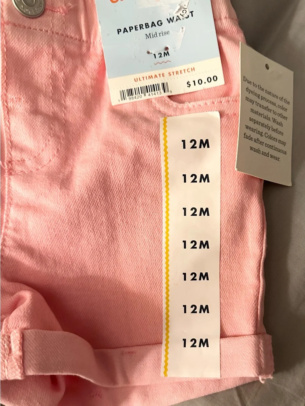 Cat & Jack Light Pink Paperbag Waist Shorts